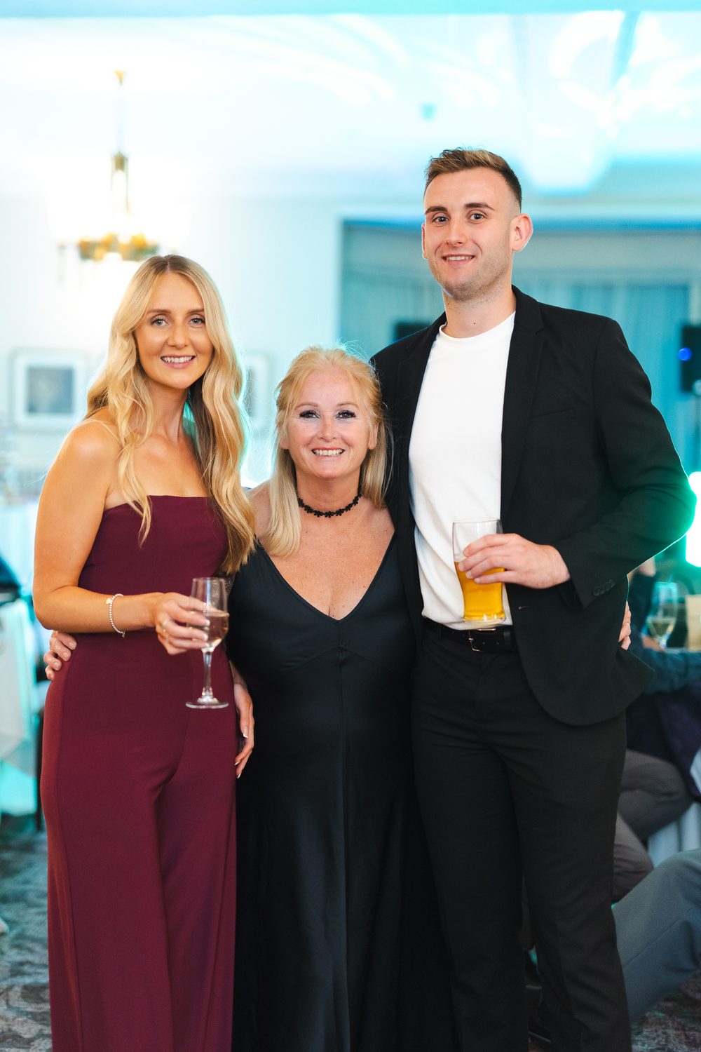Guests at an evening party in Surrey