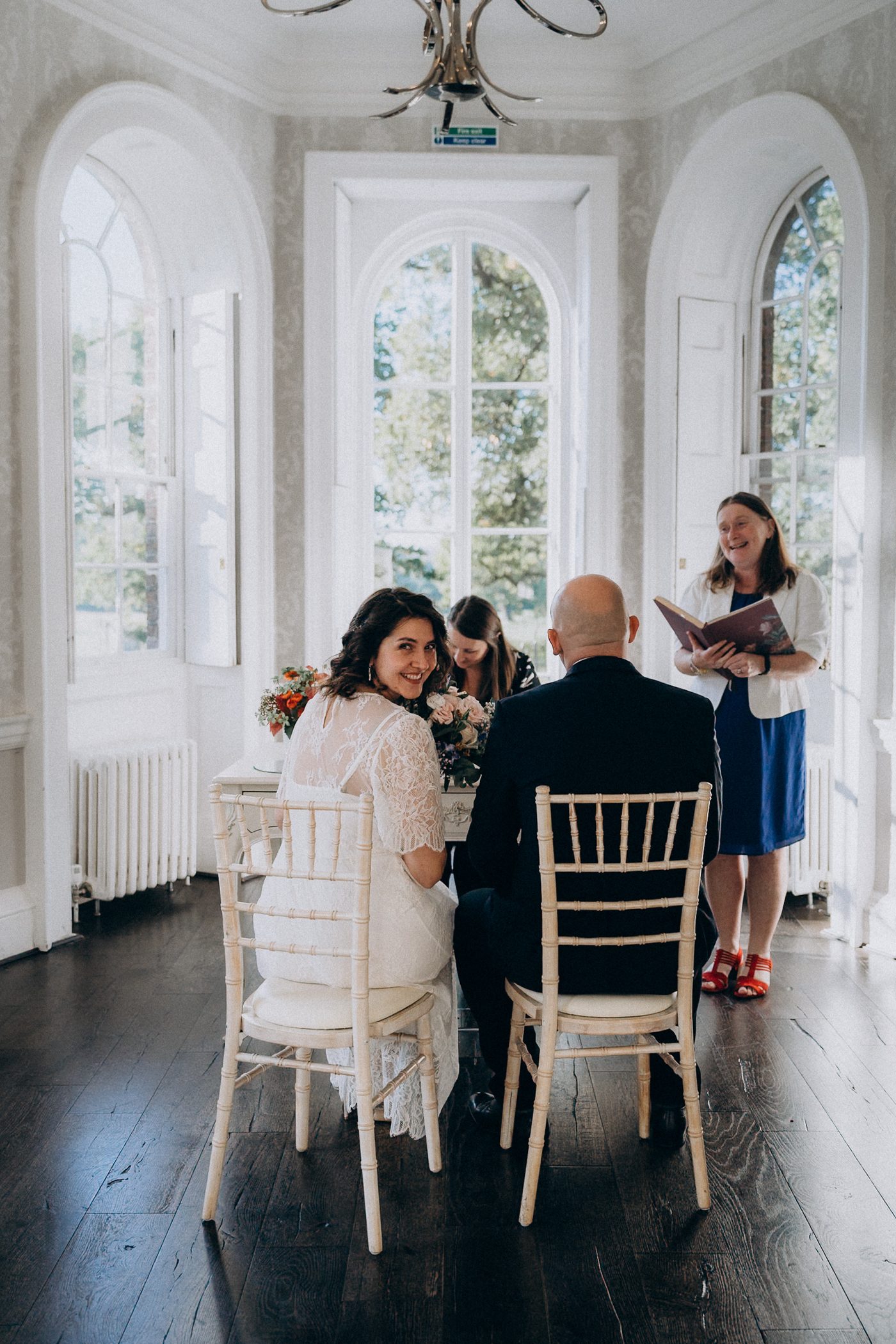 Signing the register at St. John the Evangelist Church, Caterham Valley
